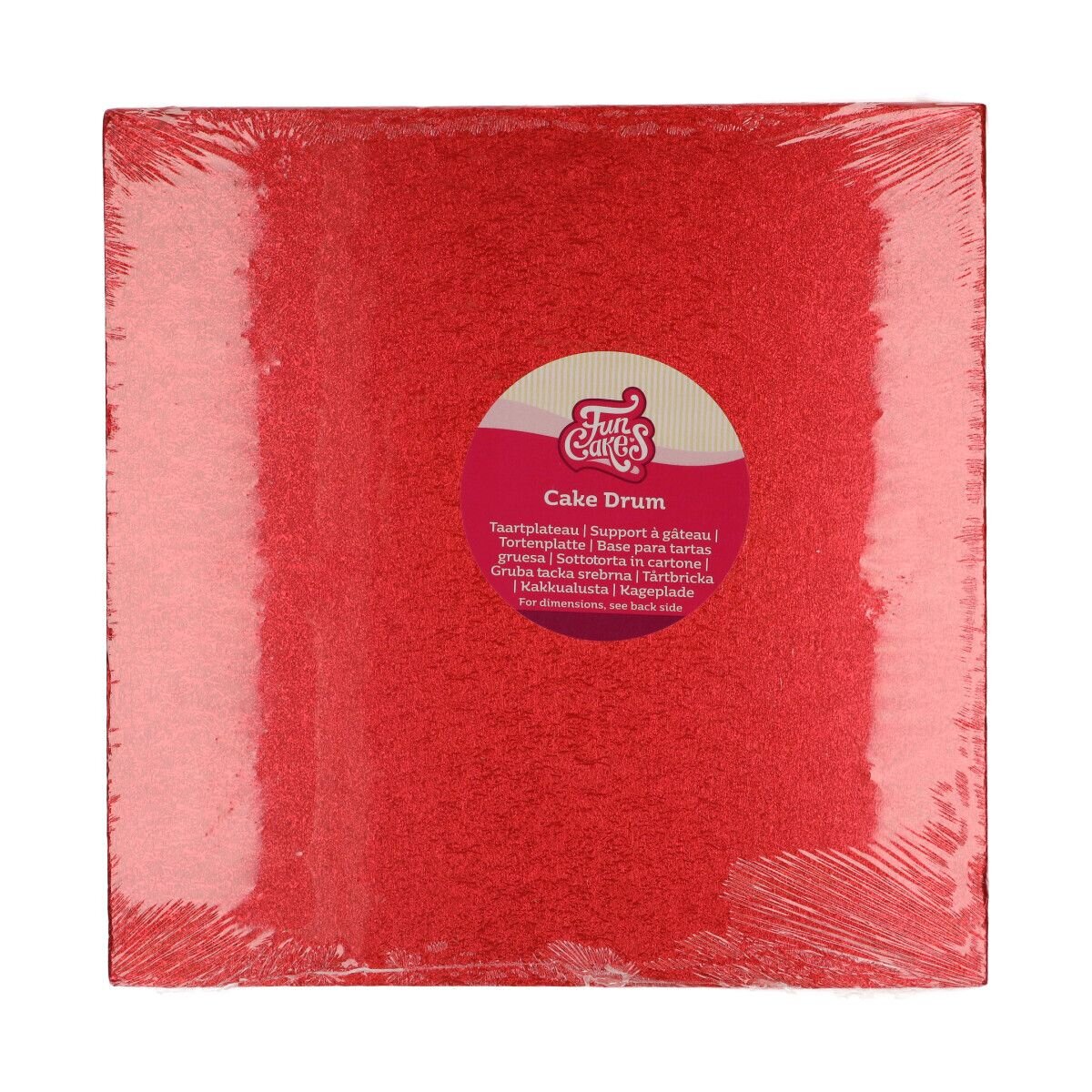 FunCakes - Kakebrett firkantet Rød 30,5 cm