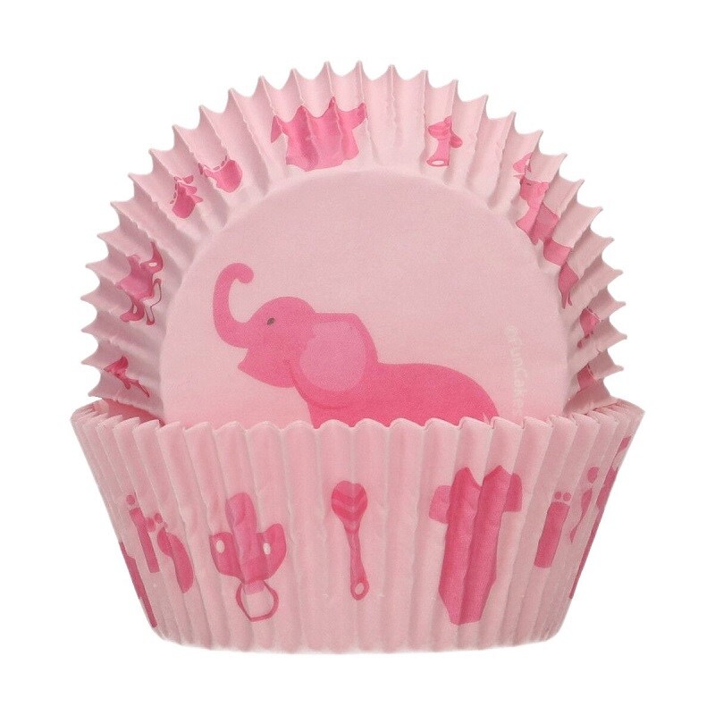 FunCakes - Muffinsformer Elefant Rosa 48 stk.