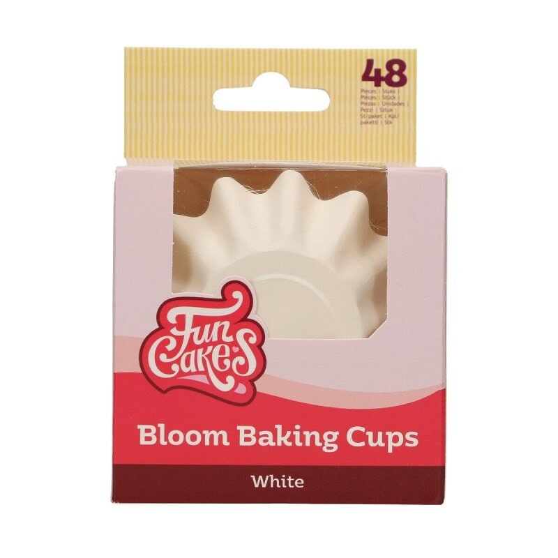 FunCakes - Blomsterformede Muffinsformer Hvite 48 stk.