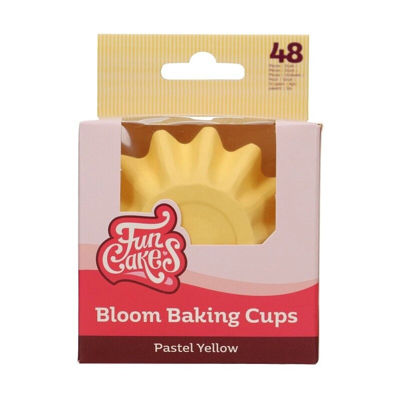 FunCakes - Blomsterformede Muffinsformer Pastellgule 48 stk.