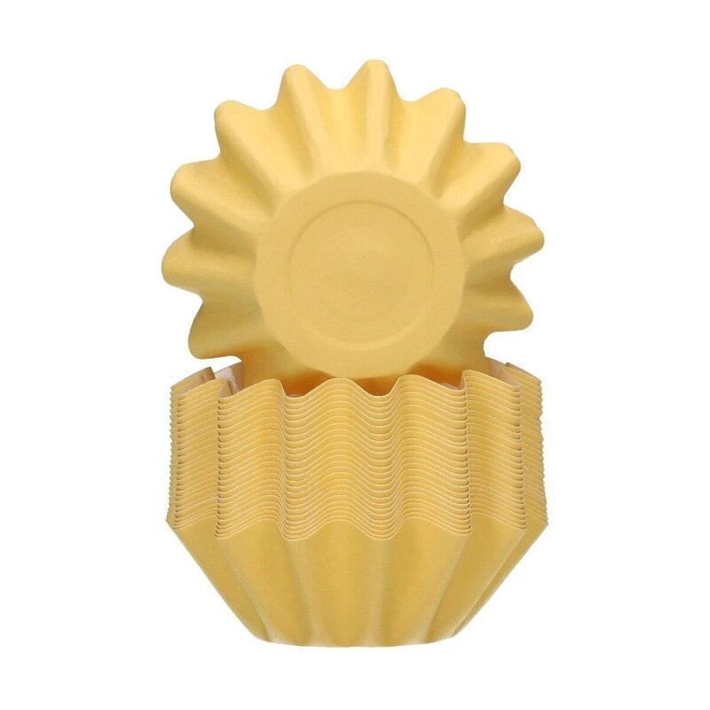 FunCakes - Blomsterformede Muffinsformer Pastellgule 48 stk.