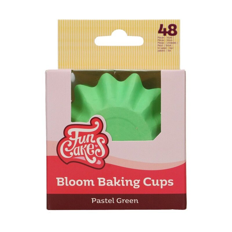FunCakes - Blomsterformede Muffinsformer Pastellgrønne 48 stk.