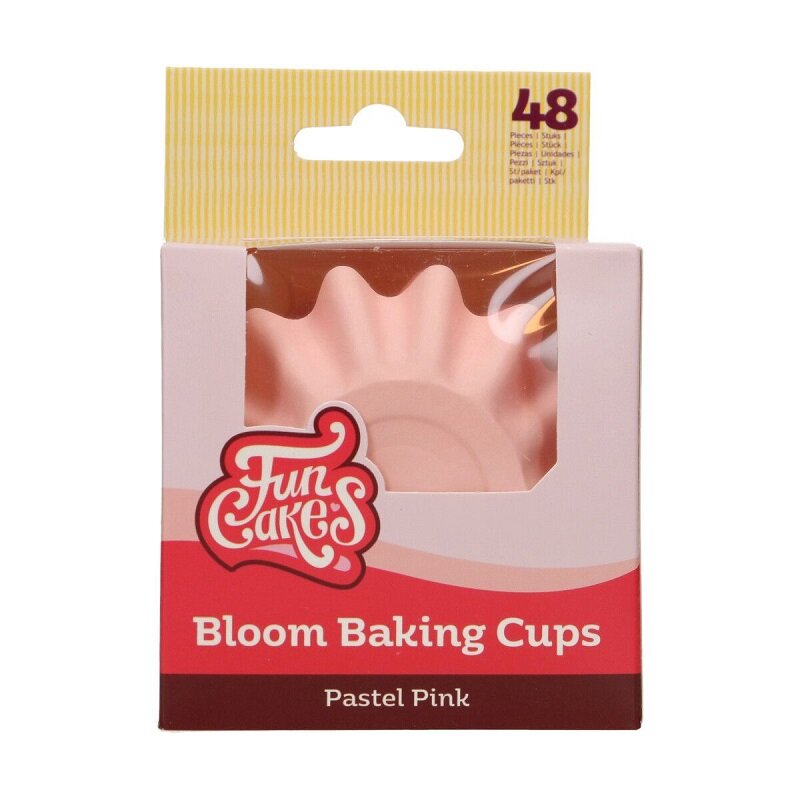 FunCakes - Blomsterformede Muffinsformer Pastellrosa 48 stk.