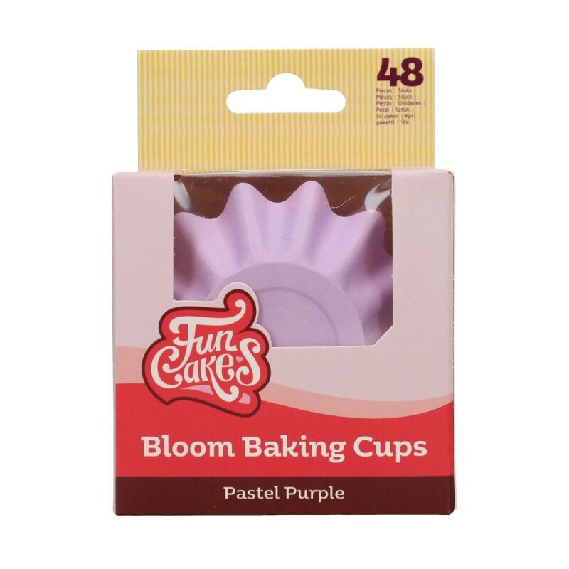 FunCakes - Blomsterformede Muffinsformer Pastellilla 48 stk.