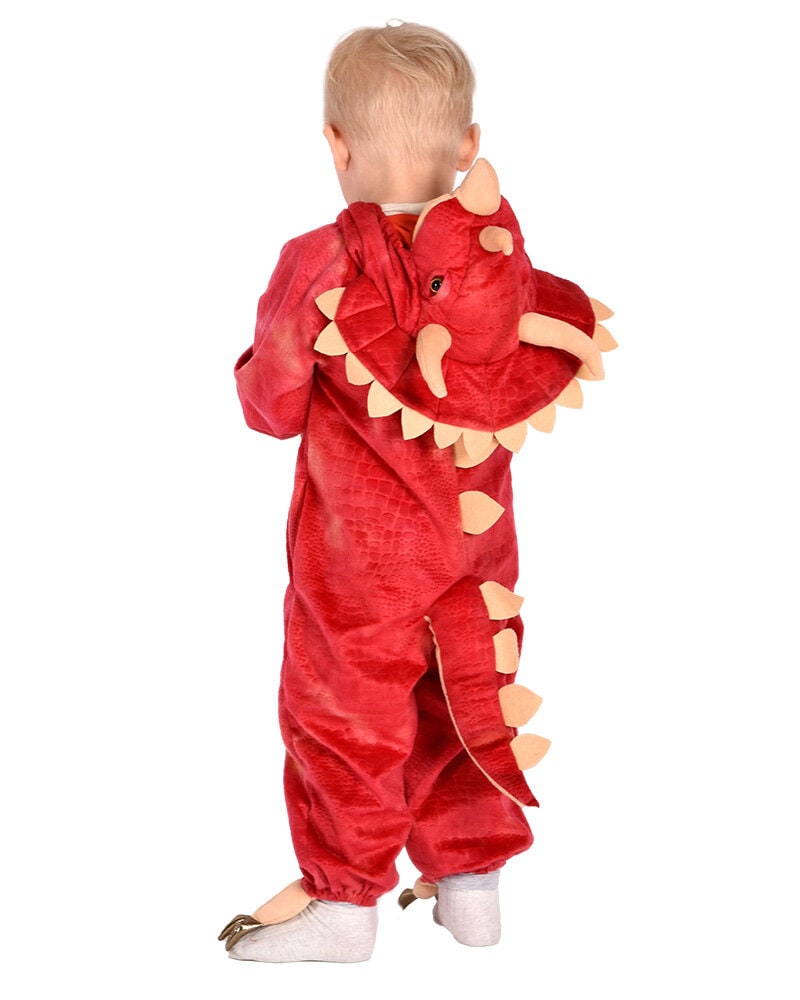 Dinosaur Triceratops Jumsuit Kostyme Barn 4-5 år