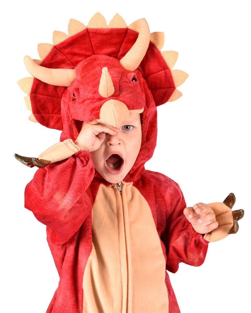 Dinosaur Triceratops Jumsuit Kostyme Barn 4-5 år