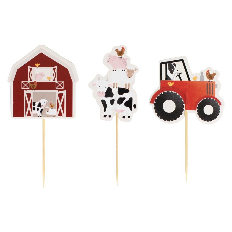 Gårdsdyr - Cake Toppers 6 stk.