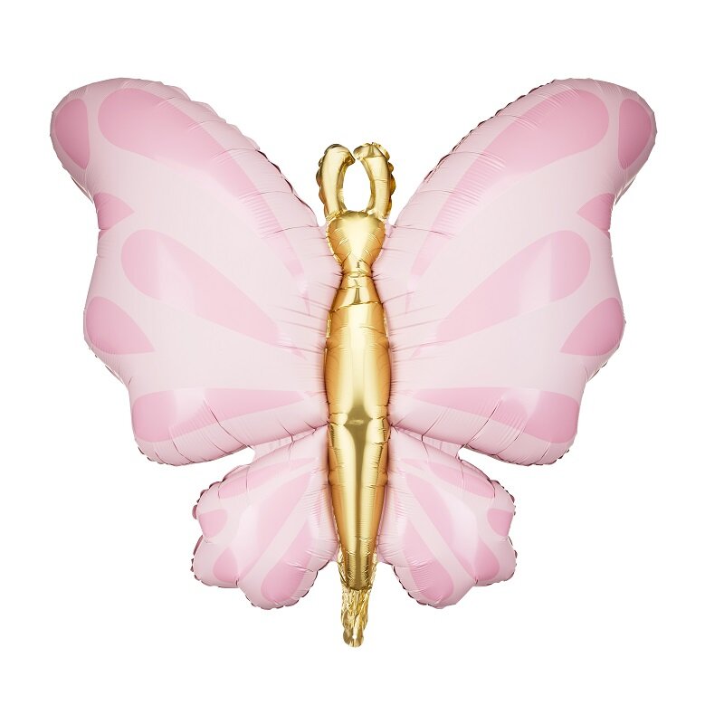 Folieballong Rosa Sommerfugl 69 cm