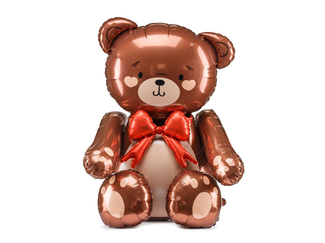 Teddybjørn Stående Folieballong 88 cm