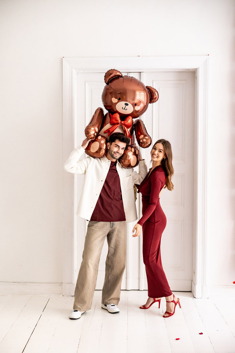 Teddybjørn Stående Folieballong 88 cm