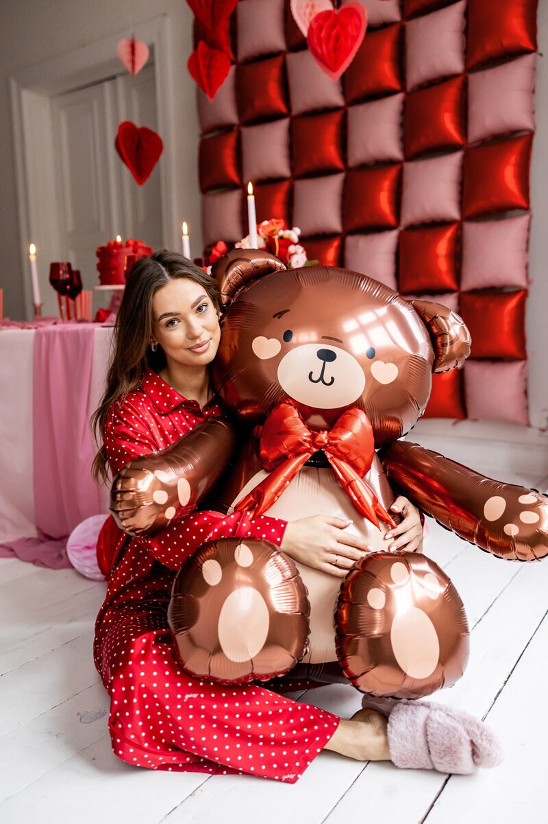 Teddybjørn Stående Folieballong 88 cm