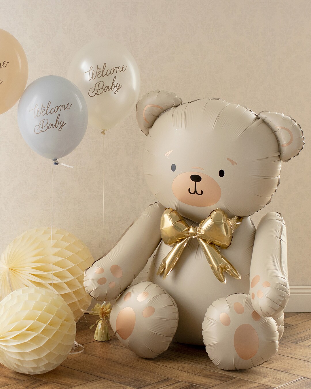 Teddybjørn Sittende Folieballong 84 cm