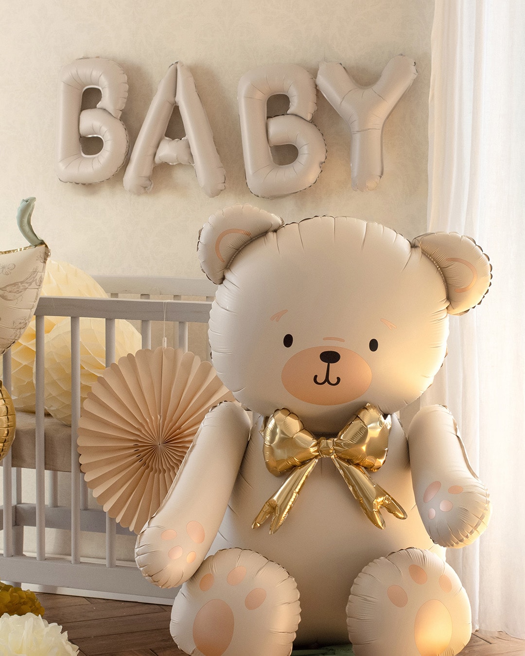 Teddybjørn Sittende Folieballong 84 cm