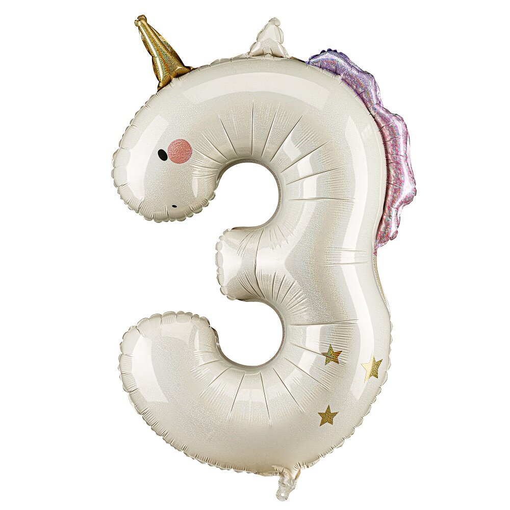 Enhørning Tallballong 3 (92 cm)
