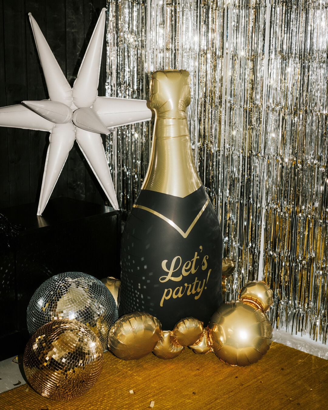 Folieballong Champagneflaske 114 cm