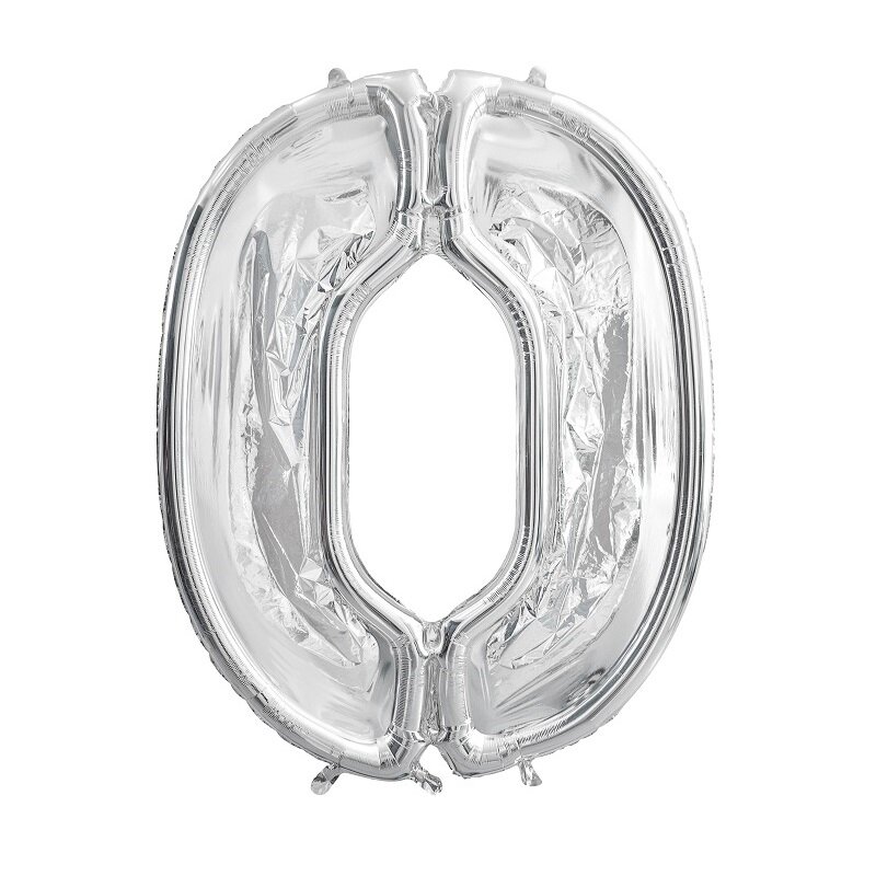 Ballongramme å pynte selv, 126 cm høy, tall 0