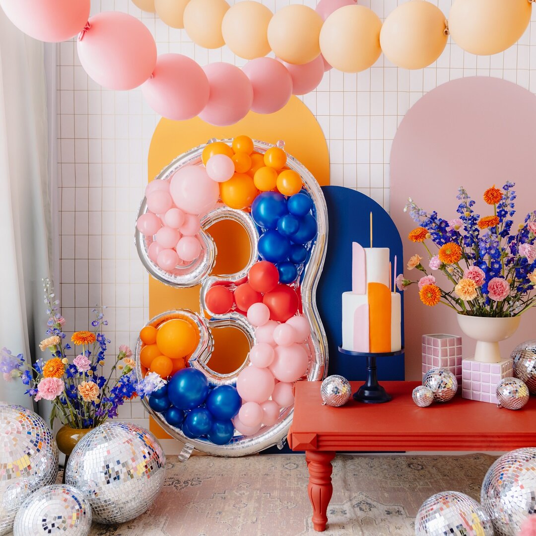 Ballongramme å pynte selv, 126 cm høy, tall 3
