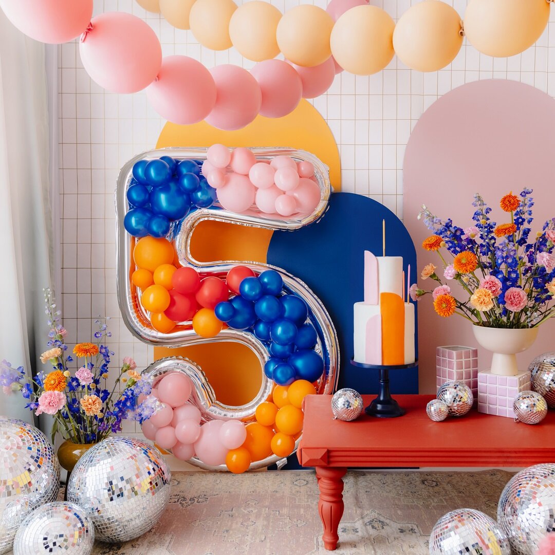 Ballongramme å pynte selv, 126 cm høy, tall 5