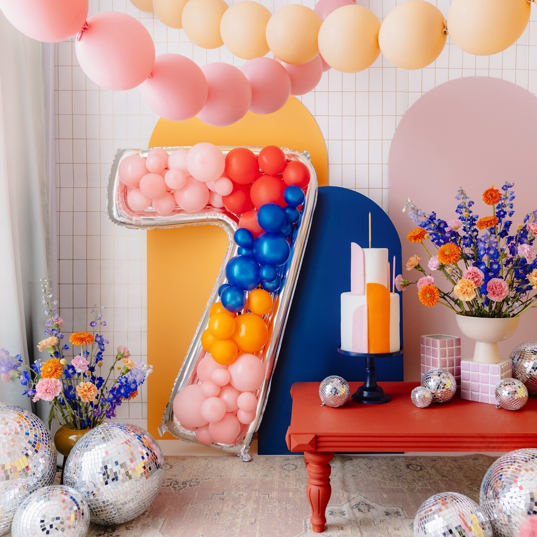 Ballongramme å pynte selv, 126 cm høy, tall 7