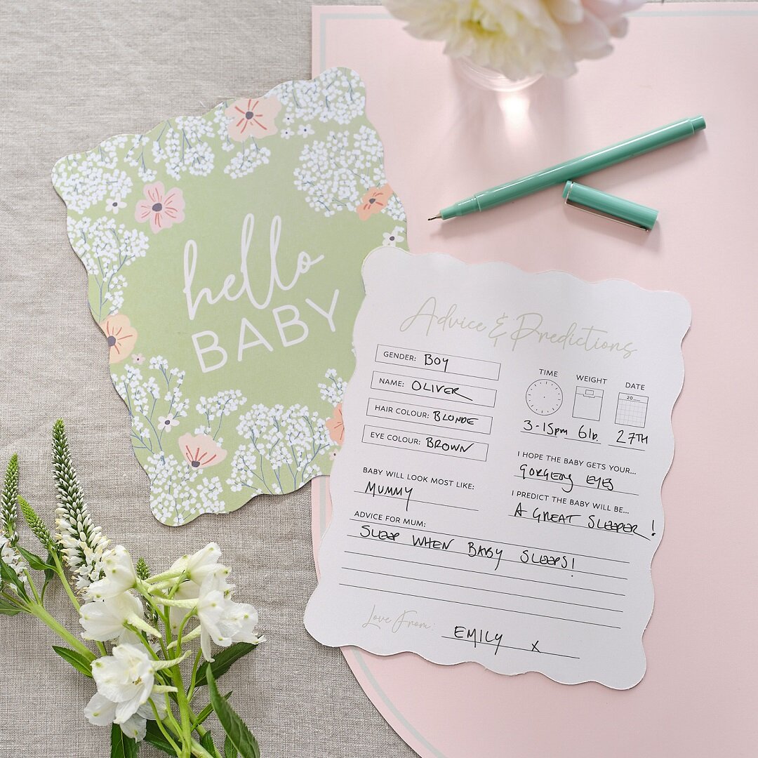 Floral Baby - Tipskort for blivende foreldre 10 stk.