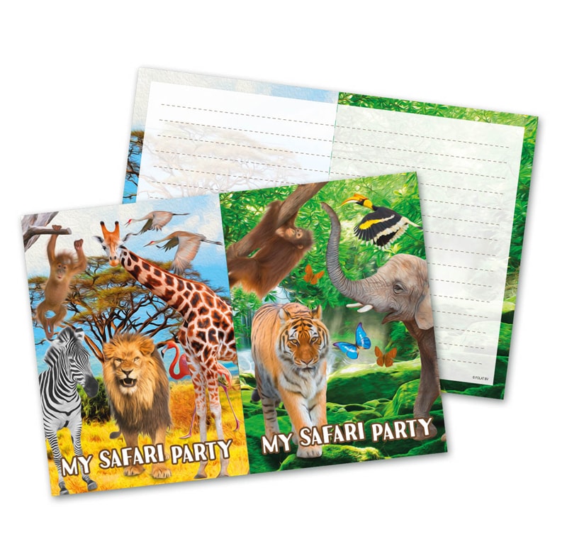Tropisk Safari - Invitasjonskort 8-stk