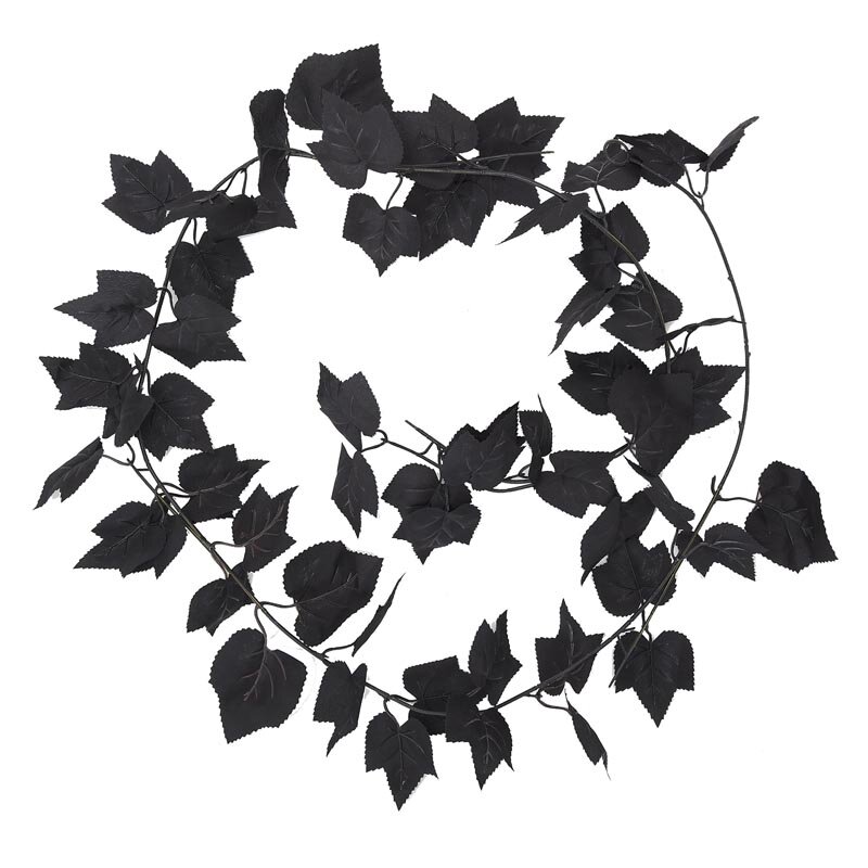 Fright Night - Dekorasjonsgirlander svart eføy 180 cm