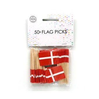 Partypicks, Danske flagg 50 stk.