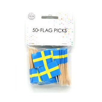 Partypicks, Svenske flagg 50 stk.