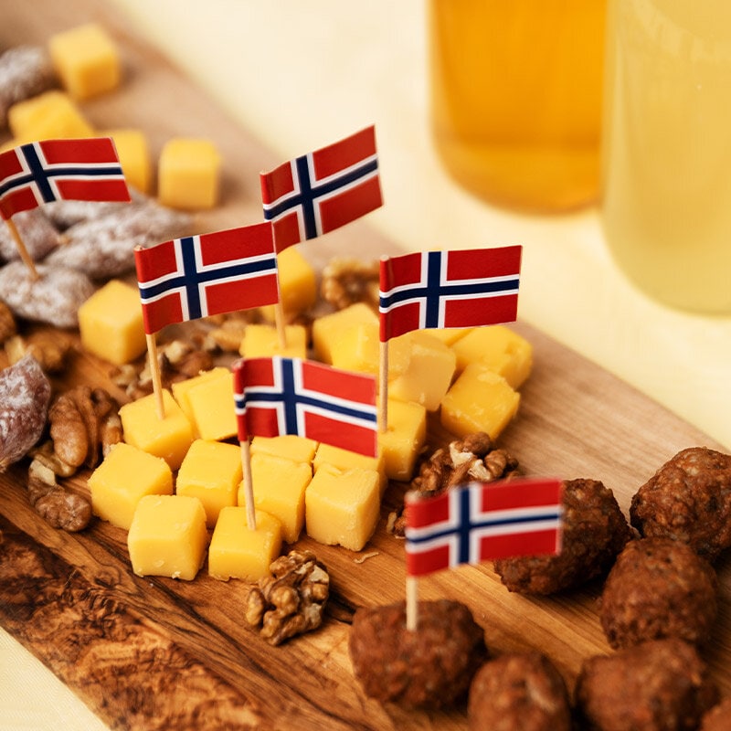 Partypicks, Norske flagg 50 stk.