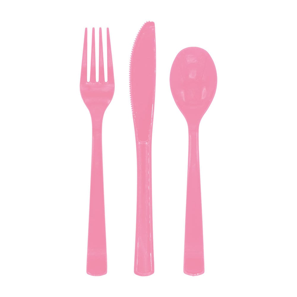 Plastbestikk Rosa 18 stk.