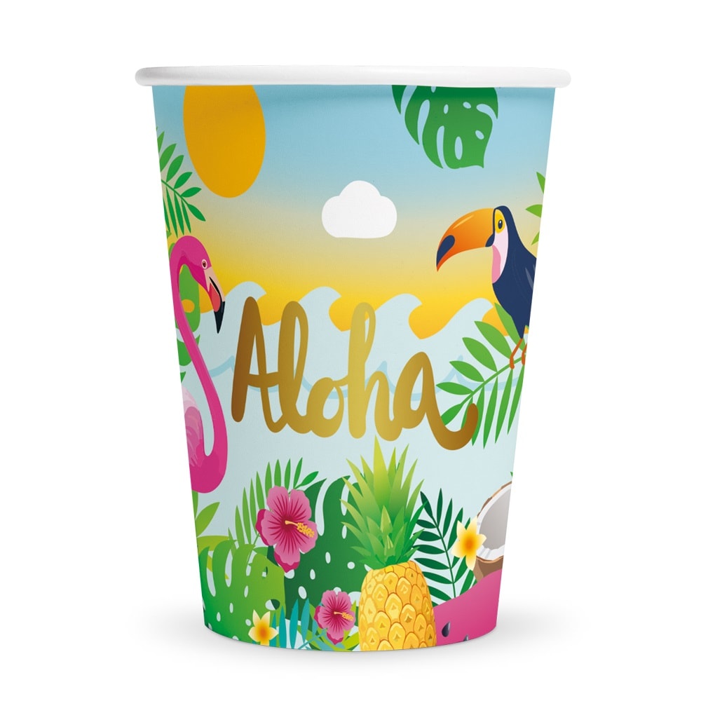Aloha Pappkopper 8 stk.