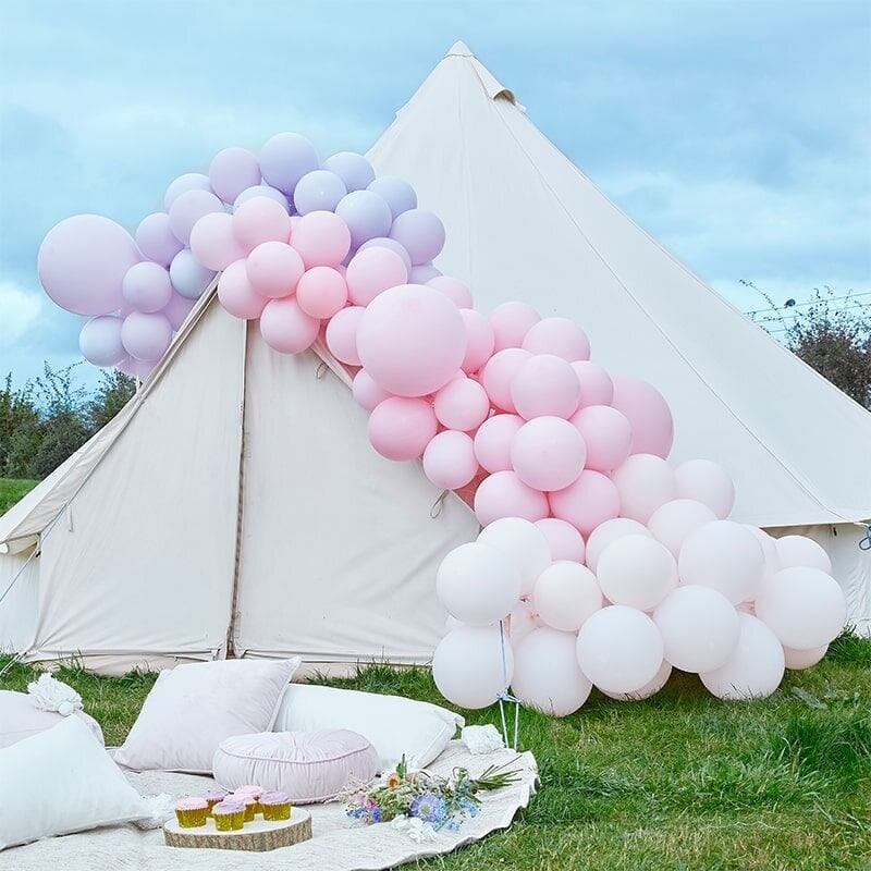 DIY Deluxe Ballongbue Pastell - Rosa/Lavendel