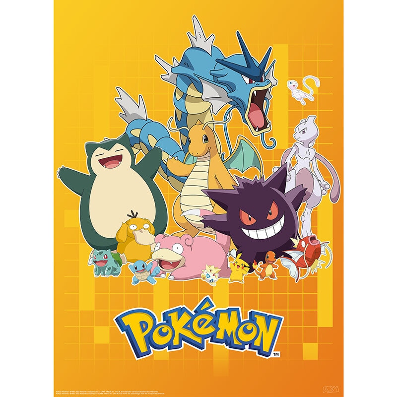 Pokémon - Plakater Fargerike Karakterer Chibi 2 stk.