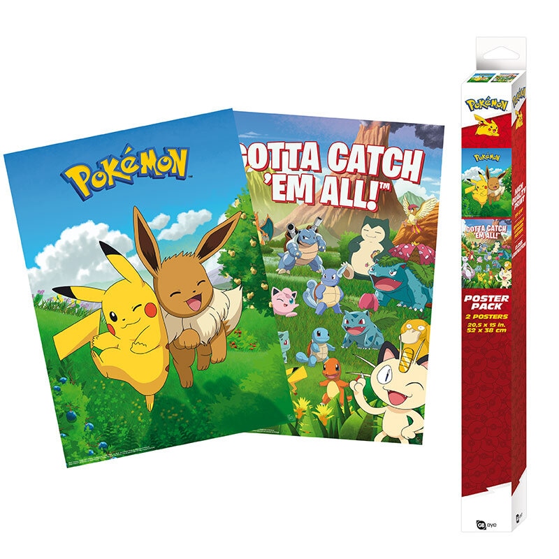 Pokémon - Plakater Chibi Environments 2-pack