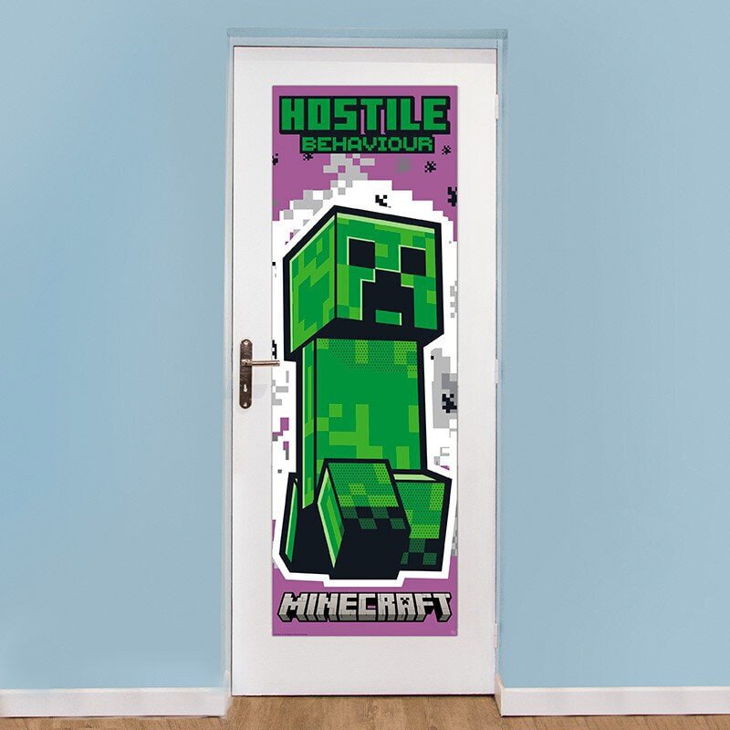 Dørplakat - Minecraft Creeper 53 x 158 cm