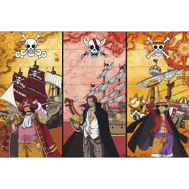 Plakat - One Piece Kapteiner & Båter 61 x 91,5 cm