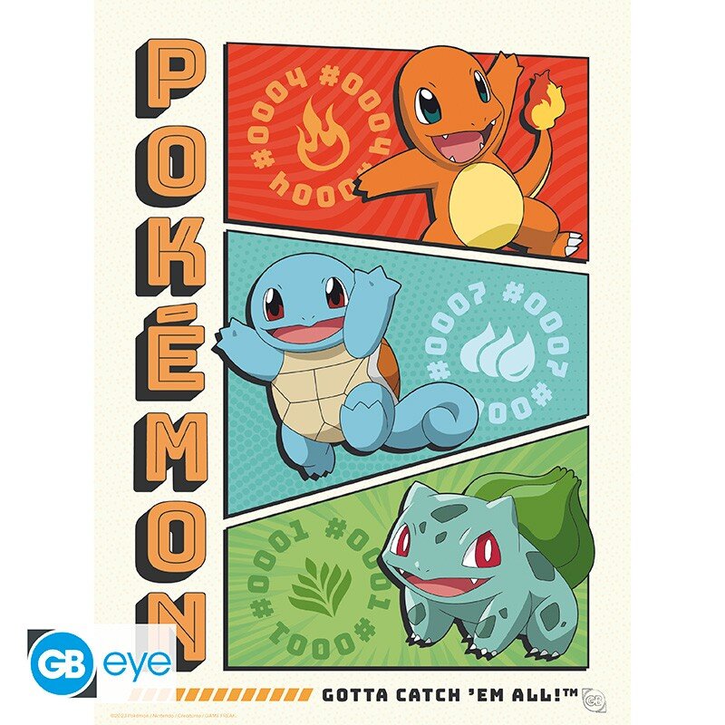 Pokémon - A4 Plakater i 9-pakke