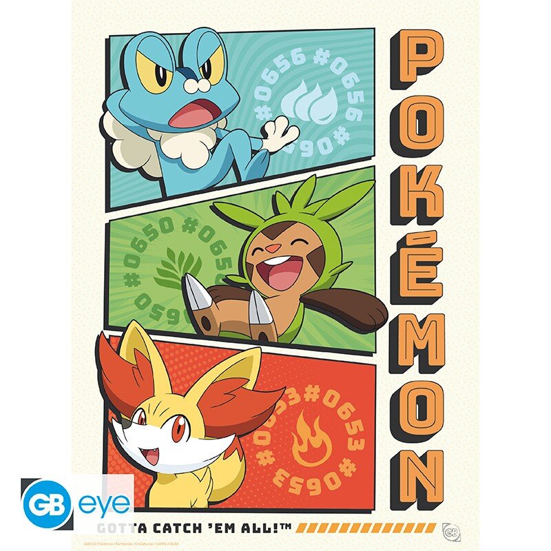 Pokémon - A4 Plakater i 9-pakke