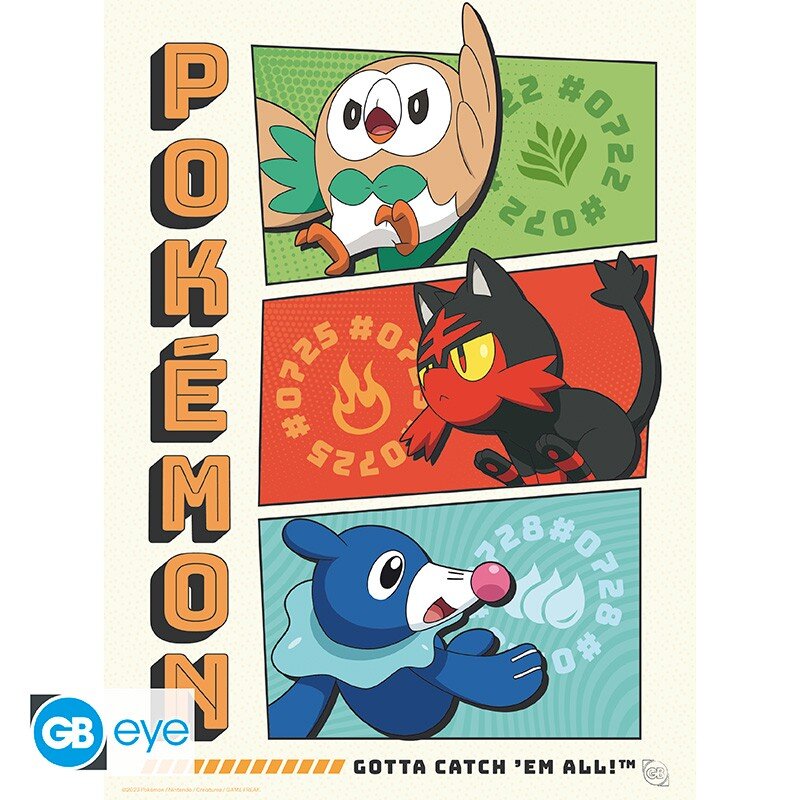 Pokémon - A4 Plakater i 9-pakke