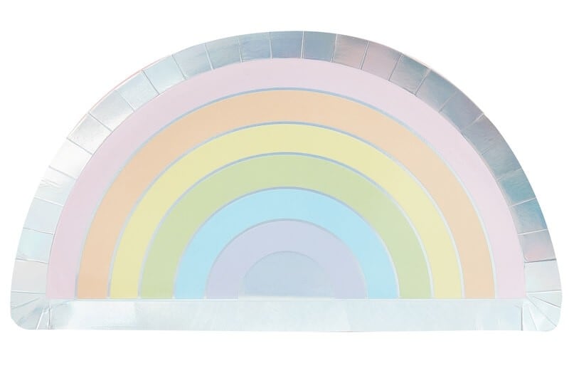 Pastell, Regnbueformet tallerkener 8-pack