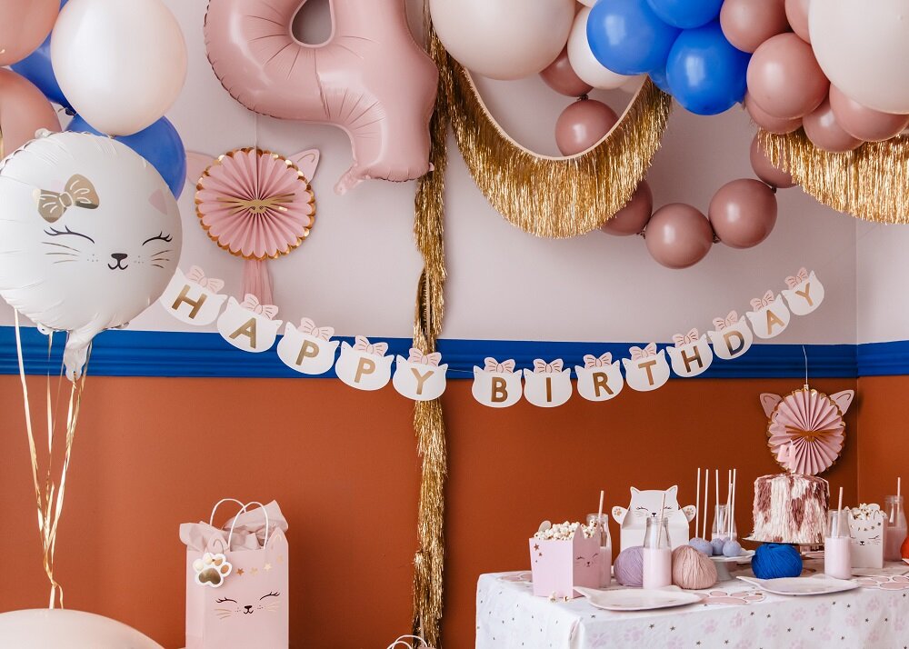 Cat Paws - Girlander Happy Birthday 1,8 meter