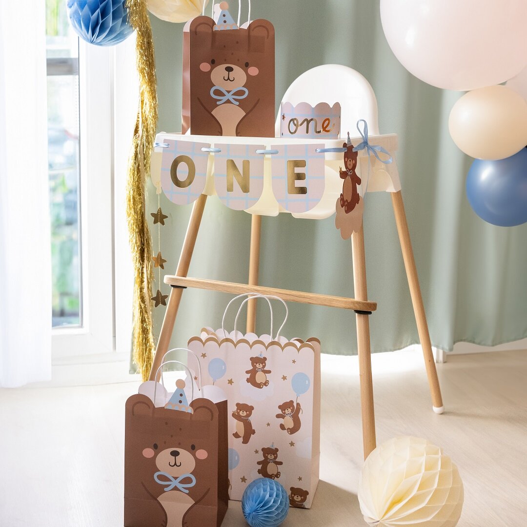 Teddy Bear - Dekorasjonssett til 1-årsdagen