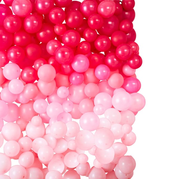 DIY Ballongvegg rosa ombre 210 deler