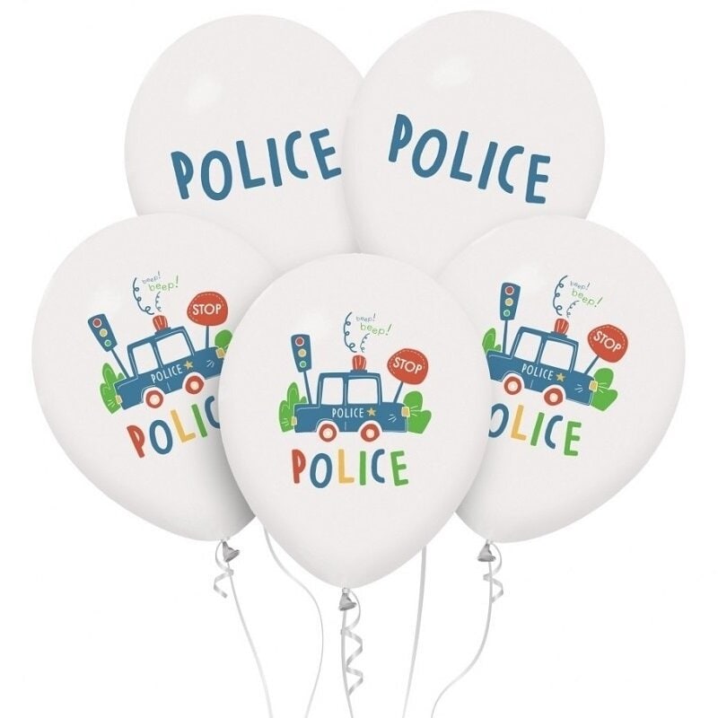 Politi - Ballonger 5 stk.