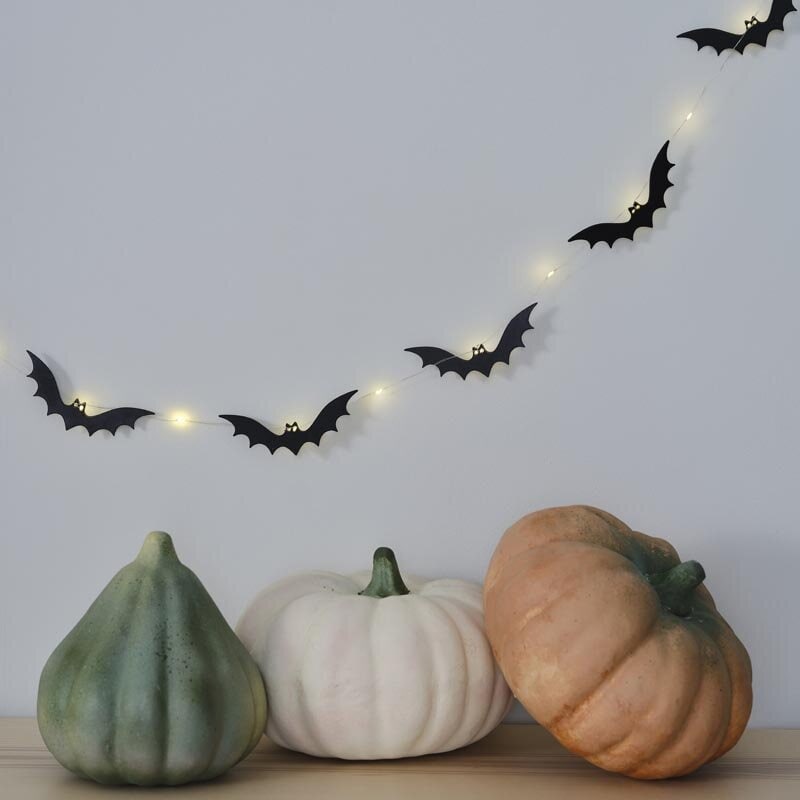 Haunted Harvest - LED-lyslenke - Flaggermus 2 meter