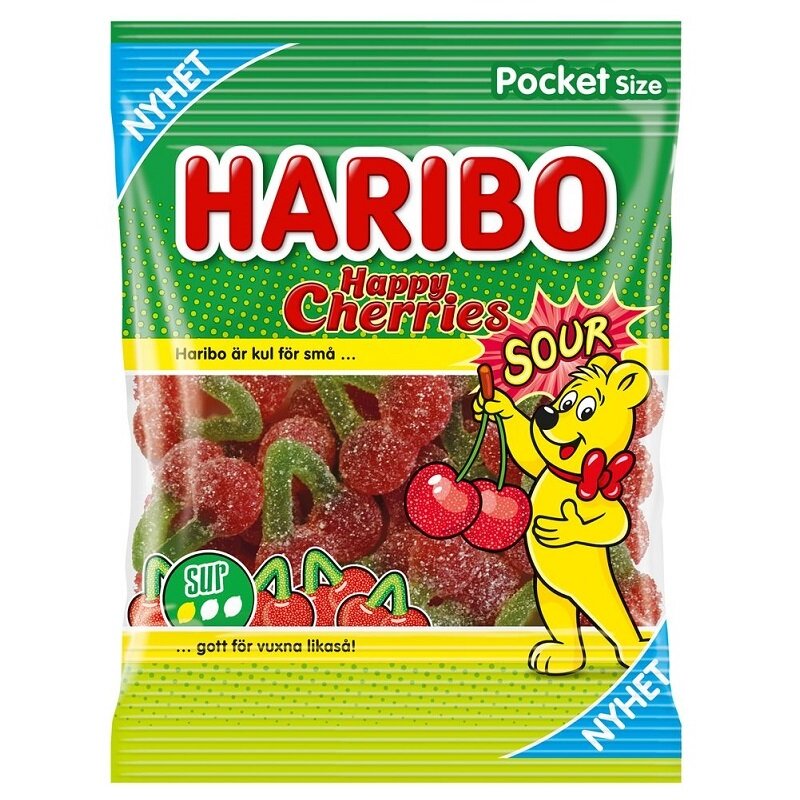 Haribo Happy Cherries Sure i pose 75 gram