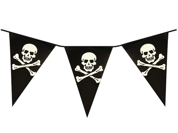 Piratflagbanner 4 meter