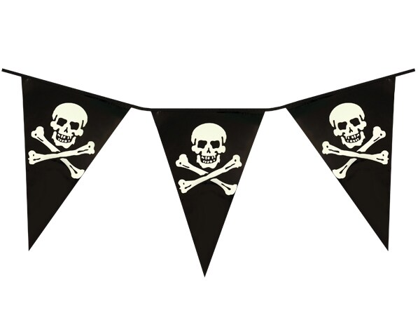 Piratflagbanner 4 meter