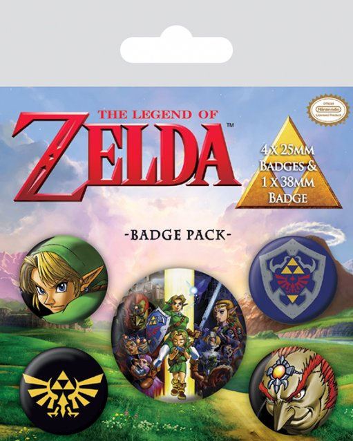 Zelda Ocarina of Time - Knapper 5 stk.