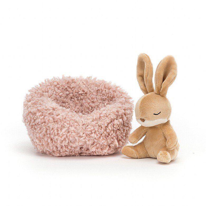 Jellycat - Kanin med rosa rede 10 x 13 cm